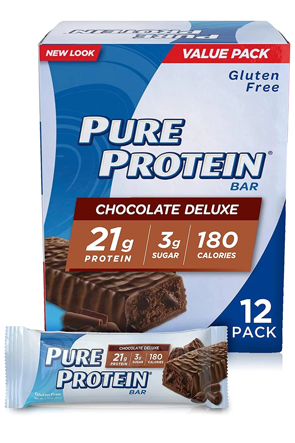 Chocolate Deluxe Protein Bars, 1.76 oz, 12 Count U962989
