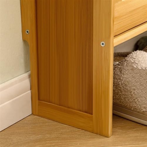 Slim Bamboo Shoe Storage Cabinet with Flip Drawers S283835
