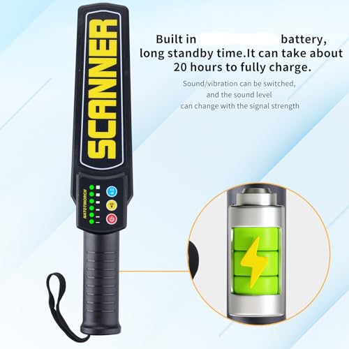 Rechargeable Handheld Metal Detector Wand T92544