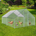 13x10x6.5 FT Metal Chicken Coop with Waterproof Cover S58763