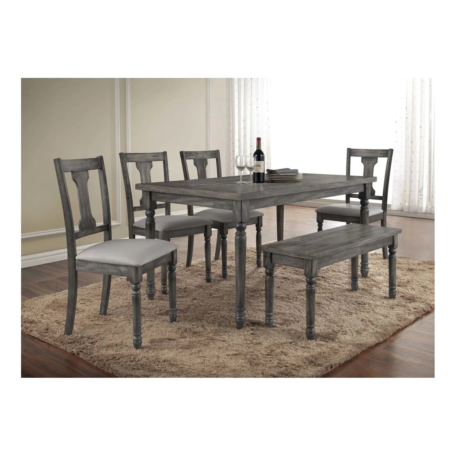 Demi Grey Wood Dining Table L327