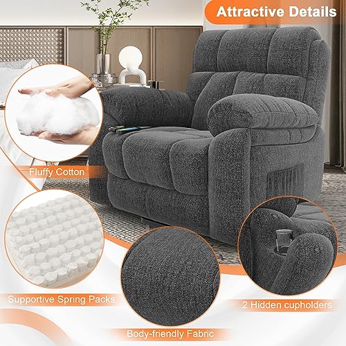 Super Oversized Lift Recliner with Massage and Heat Y58118