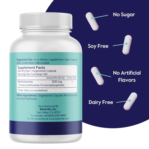 Benfotiamine 300mg 180 Vegetarian Capsules R6170