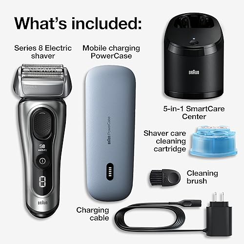 Electric Razor with Shaving Elements & Precision Trimmer, Wet & Dry P38964