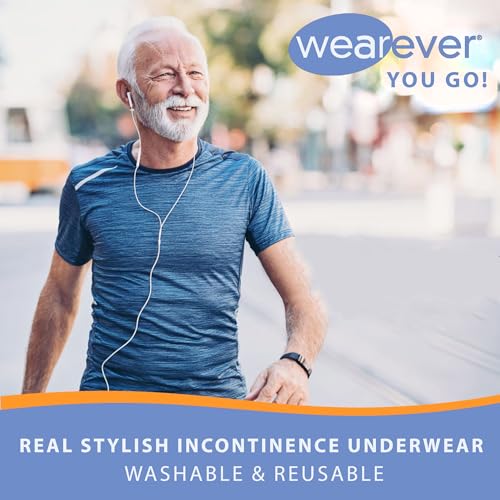 Men’s Incontinence Boxer Briefs Pack of 3 White Large Waist 38-40" A4643