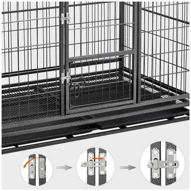 Dog Crate with Wheels and Litter Pans Q628