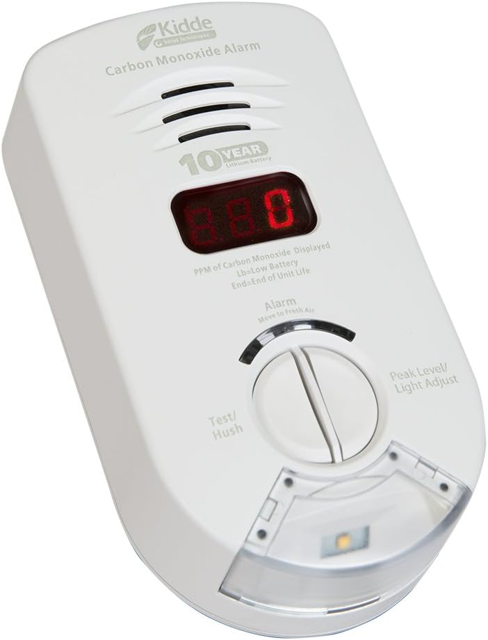 Plug-in Carbon Monoxide Detector Alarm with Sealed Lithium Battery Back-up and Digital Display N644