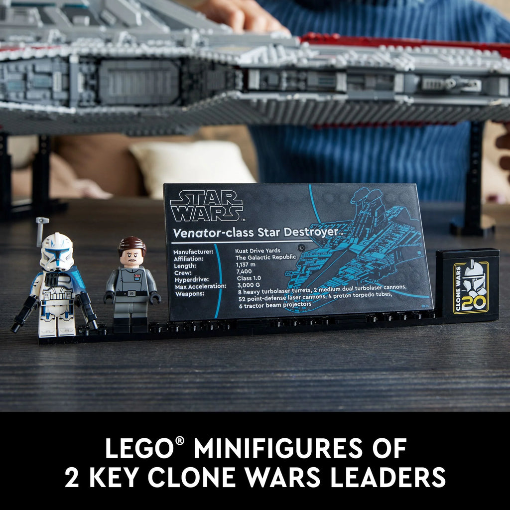 LEGO Star Wars Venator-Class Republic Attack Cruiser Building Set with Captain Rex Minifigure R757457