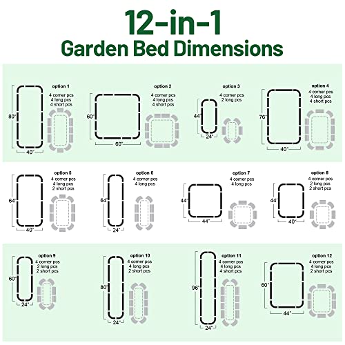 32" Tall Galvanized Metal Raised Garden Bed W41090