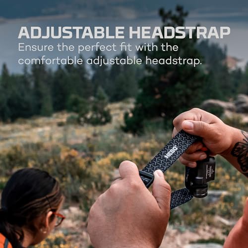 Rechargeable Headlamp, 1500 Lumens, 5 Light Modes, Detachable Magnetic Work Lamp, Waterproof, Bright LED Head Light, Includes USB Charging Cable S47061