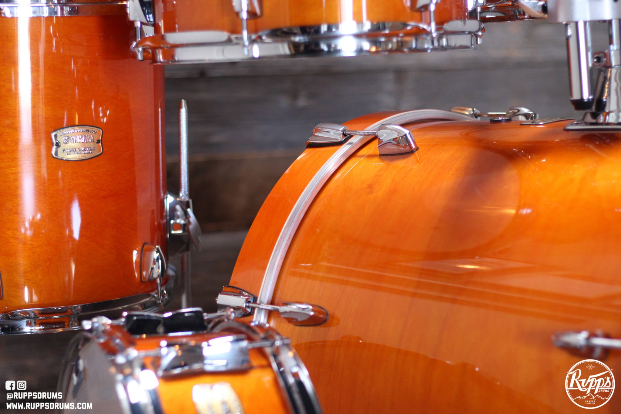 5-Piece Birch Shell Pack with 20x22 Bass Drum Honey Amber G514