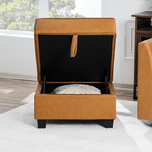 Caramel Square Ottoman Storage Footrest K297