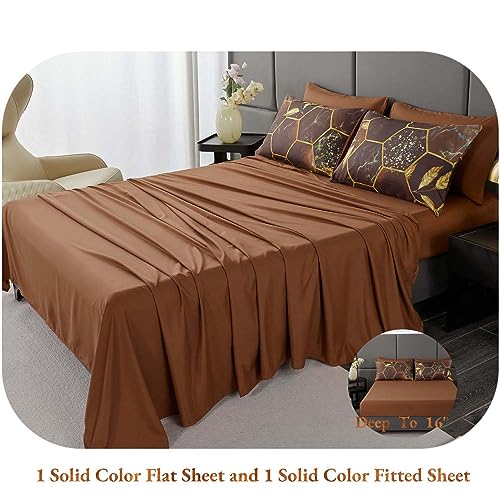 Geometric Black Queen Comforter Set 7 Pieces H169