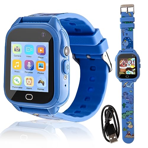 Kids Smart Watch with 26 Puzzle Games HD Touch Screen Camera Music Player Pedometer Alarm Clock Calculator W176091