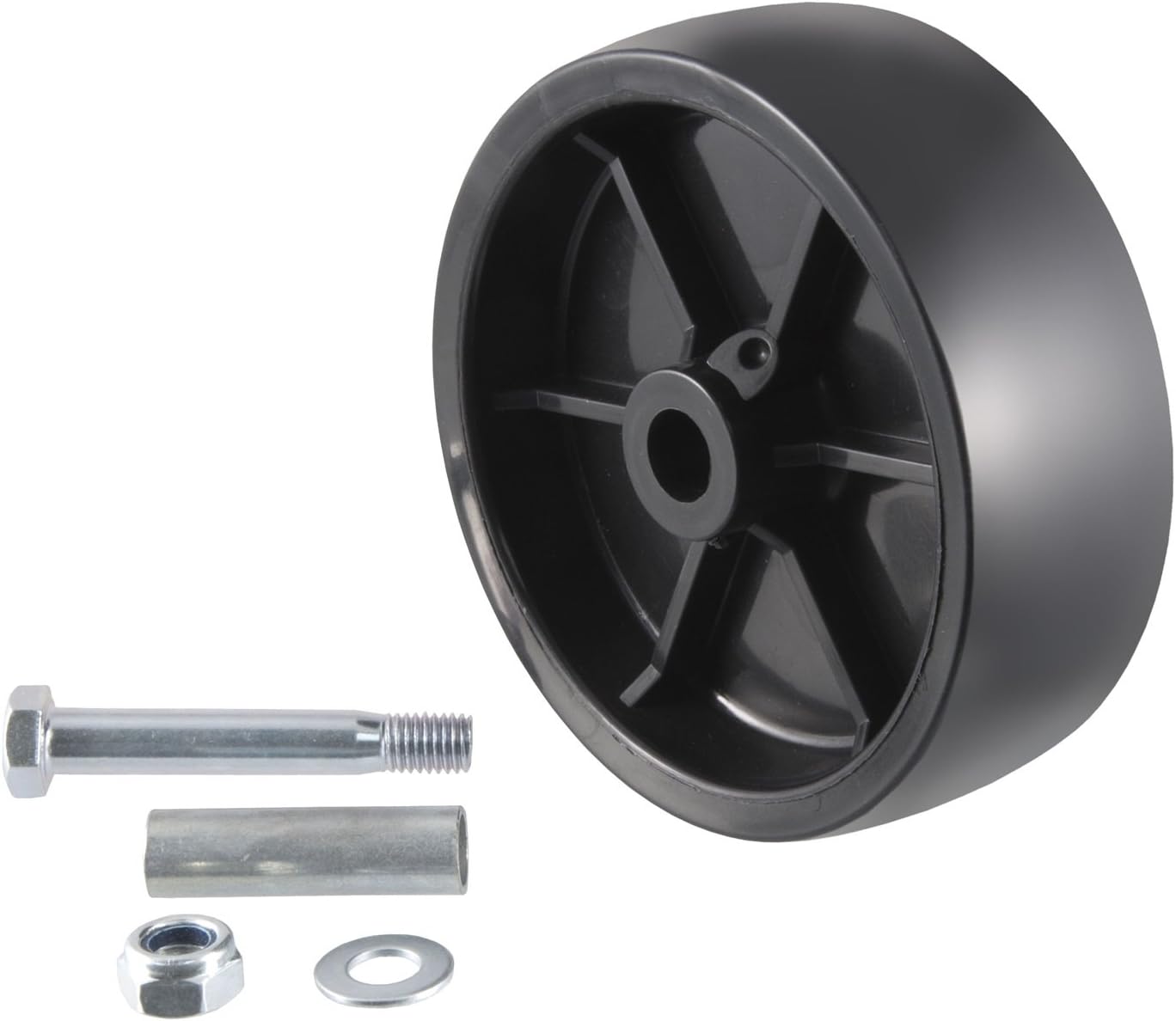 6-Inch Black Plastic Boat Trailer Jack Wheel O949