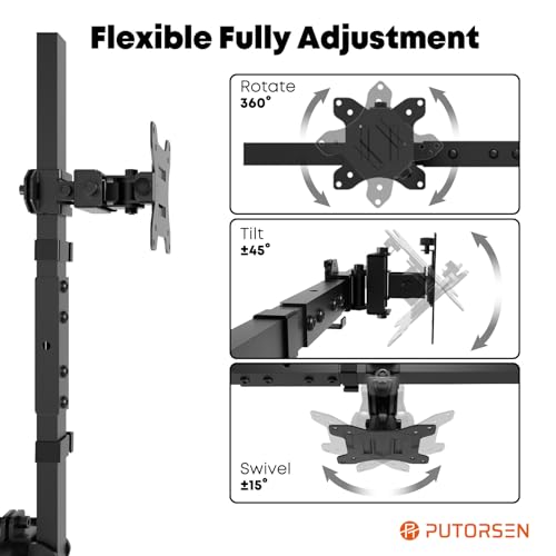 Black Dual Monitor Wall Mount, VESA 75x75/100x100mm U107