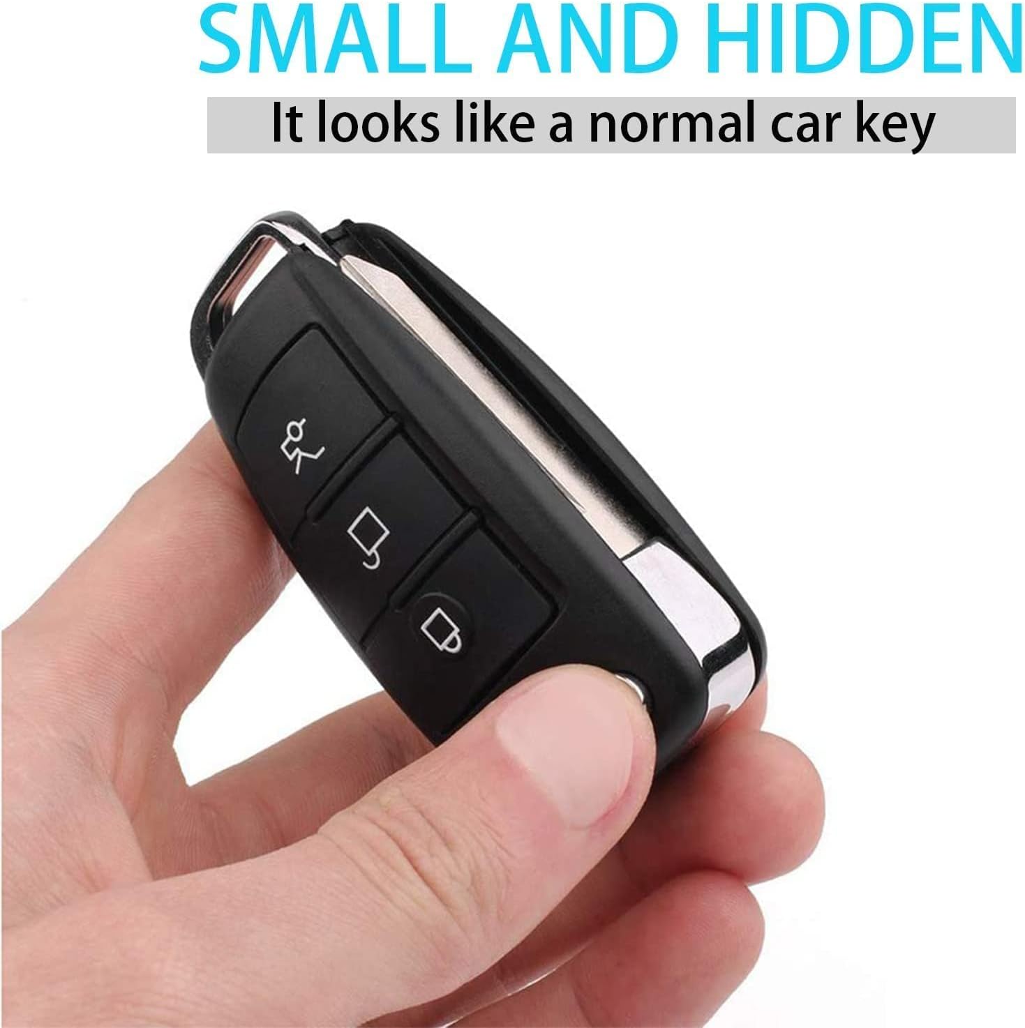 32g Car Key Spy Camera with IR Night Vision Motion Detection HD 1080P Pack of 2 W6319
