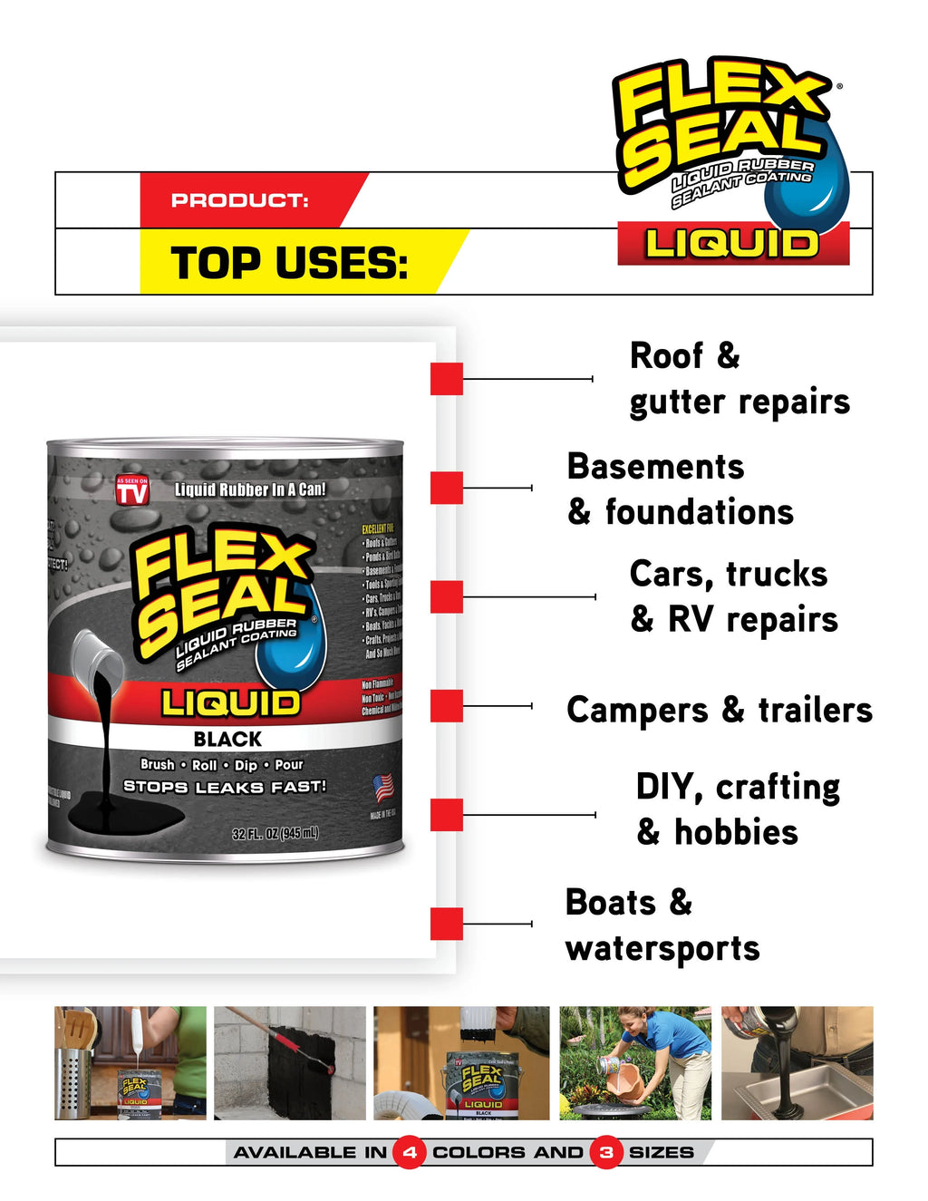 White 32 oz Liquid Rubber Sealant Coating U404
