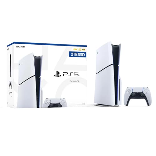 PlayStation 5 Slim 2TB Disc Edition Console with Controller and Controller Charger White D95132