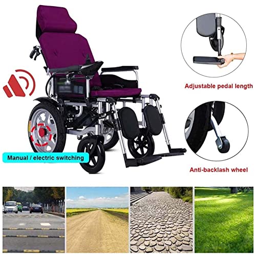Grey Electric Wheelchair with Flip-Back Armrest & Swing-Away Leg Rests O892910