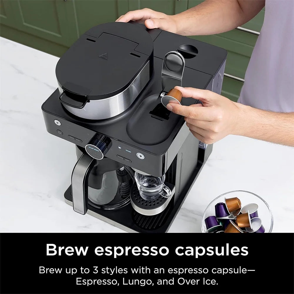 Black and Stainless Steel Espresso & Coffee Barista System T482840