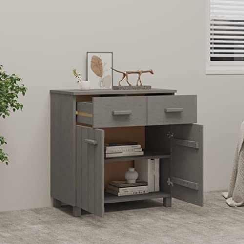 Light Gray Solid Wood Pine Sideboard J87573