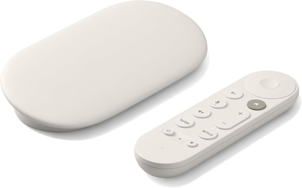 Porcelain 4K Google TV Streamer with Voice Search Remote S8361