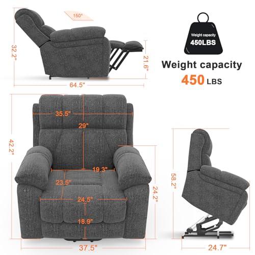 Super Oversized Lift Recliner with Massage and Heat Y58118