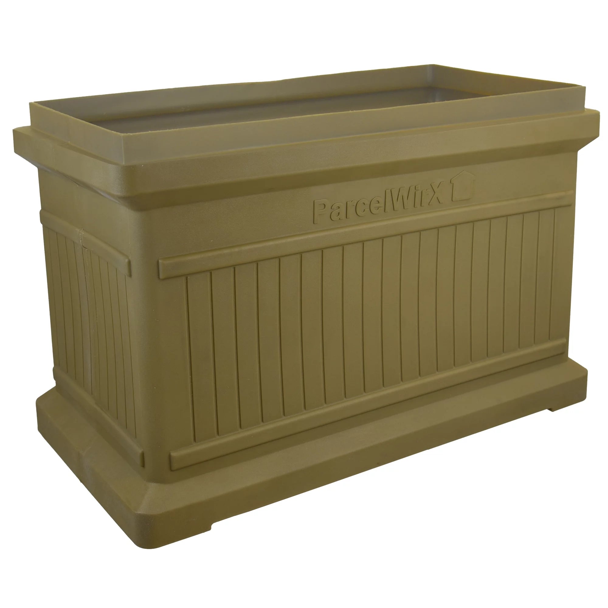 Oak Color Horizontal Large Package Delivery Box with Lift Off Lid A218039