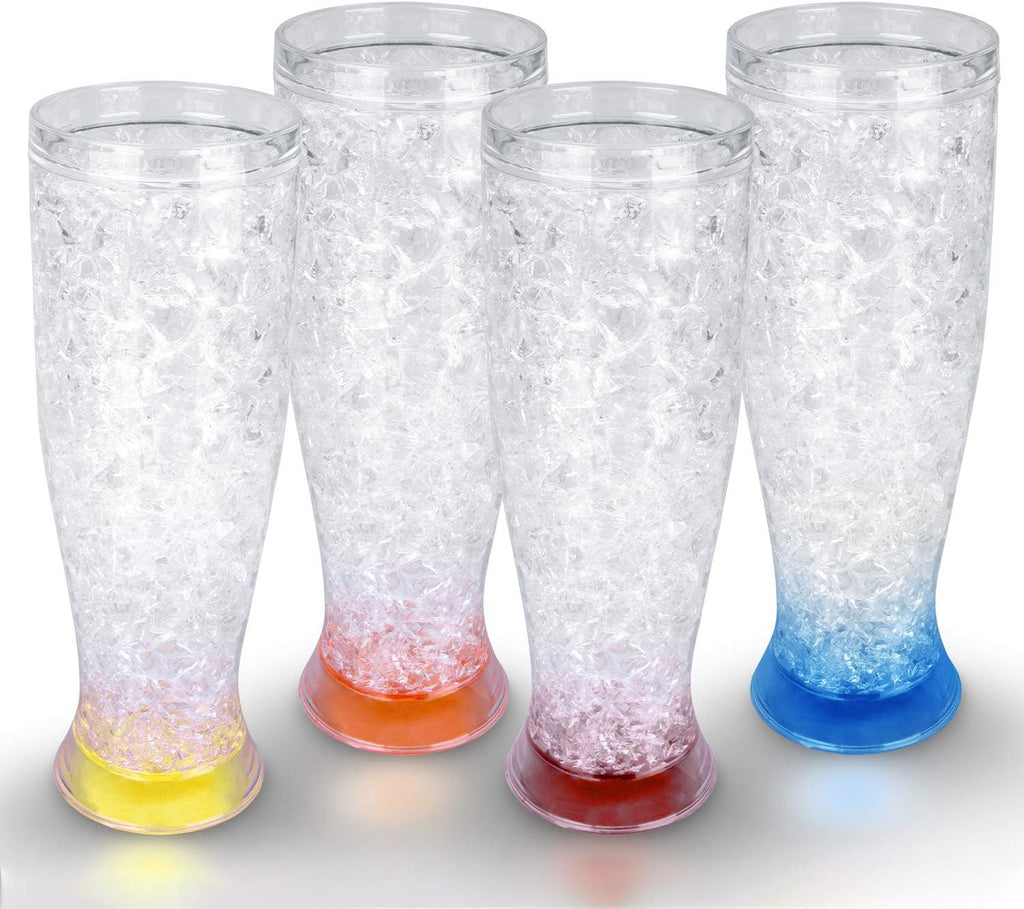 Clear 16oz Set of 4 Double Wall Beer Mugs X280253
