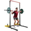 High Weight Capacity Power Cage and Squat Rack with J-Hooks, Adjustable Pull Up Bar K42031