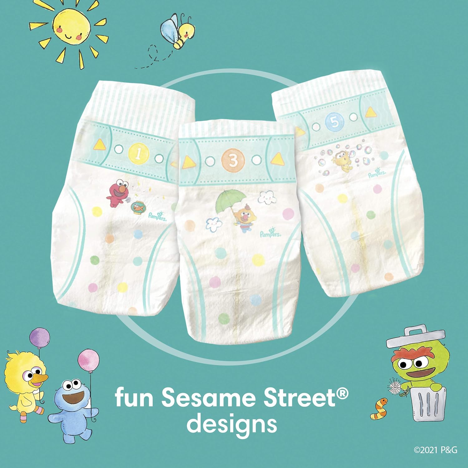 Size 4 Baby Dry Diapers, 28 Count Y25450