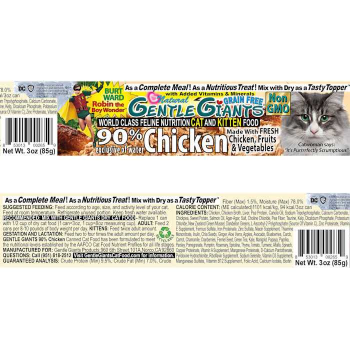Natural Non-GMO Chicken Cat & Kitten Can Food U478