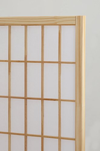 Natural 4 Panel Room Divider O591786