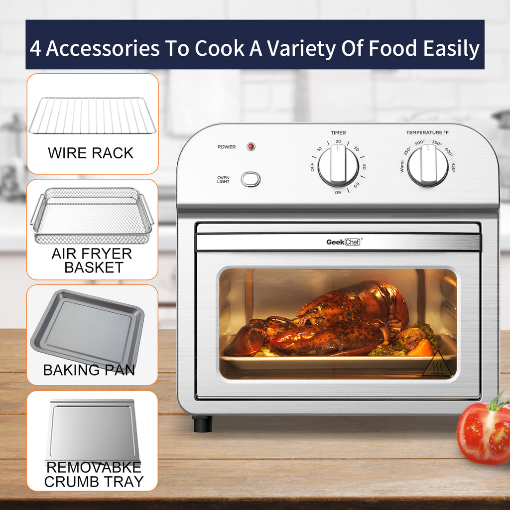 11Qt 1500W Stainless Steel Air Fryer Oven C77391