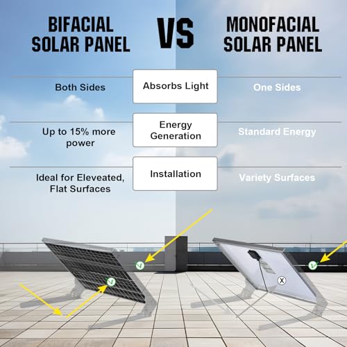 195 Watt 12 Volt Monocrystalline Double-Sided Solar Panel T5677