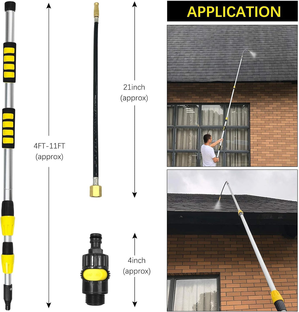 12FT Telescoping Gutter Cleaning Wand Kit Pack of 2 A72199