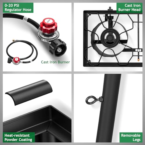 3 Burner Propane Gas Stove with Removable Legs V248675