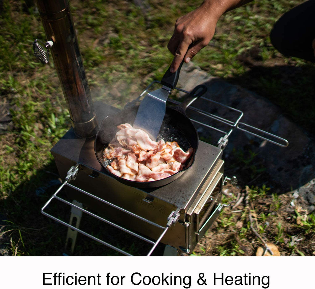 800 Cubic Inch Tent Stove with Chimney Pipe O2091