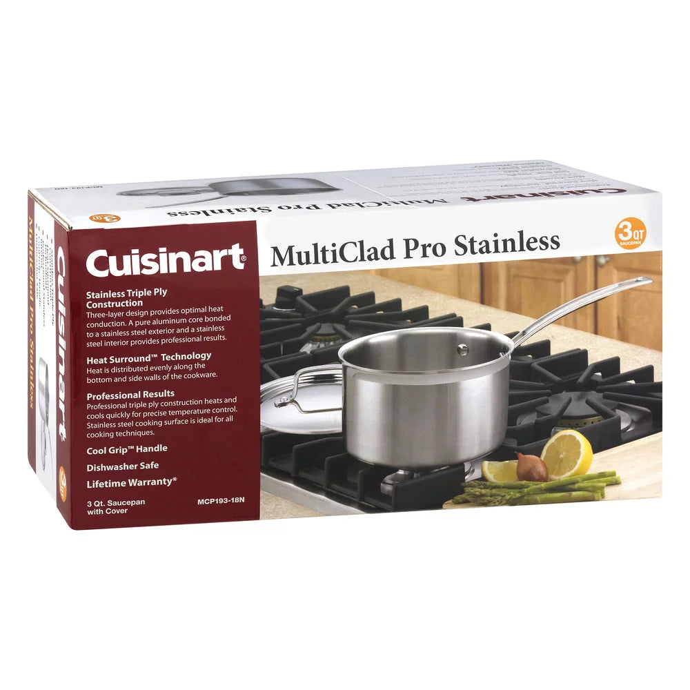 Triple Ply Stainless 3-Quart Saucepan G416294