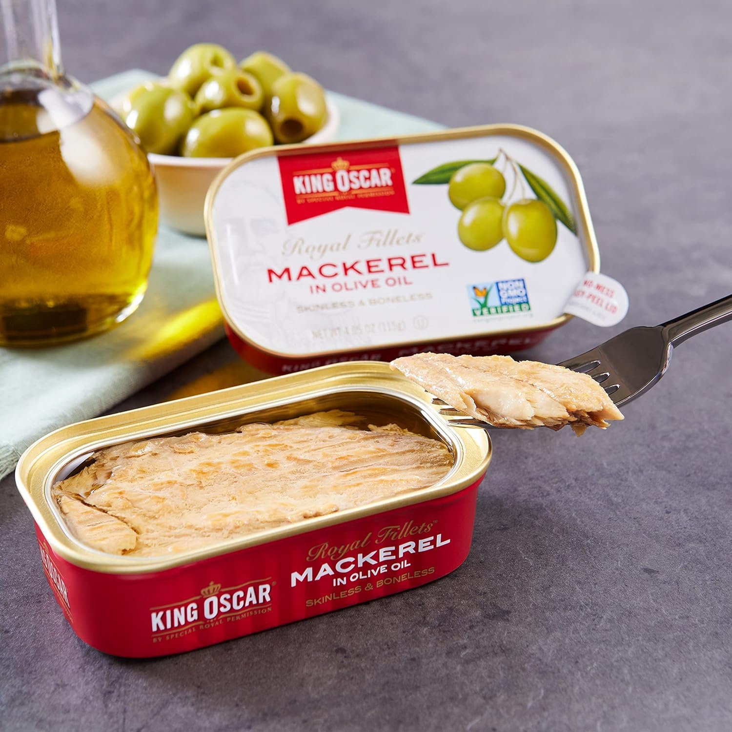 Skinless & Boneless Mackerel Fillets in Olive Oil, 4.05-Ounce Cans (Pack of 1) V42722