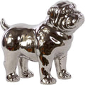 Ceramic Standing American Bulldog Chrome Silver F5878