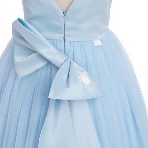 Embroidery Flower Girl Lace Dress Long Gown Tulle Dresses R6654