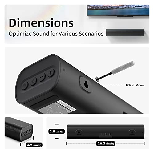 16-inch Bluetooth Sound Bar with Remote Control B9782