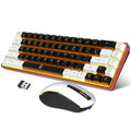 60% Wireless Gaming Keyboard and Mouse Combo, LED Backlit Rechargeable 2000mAh Battery, Small Membrane Keyboard M5952