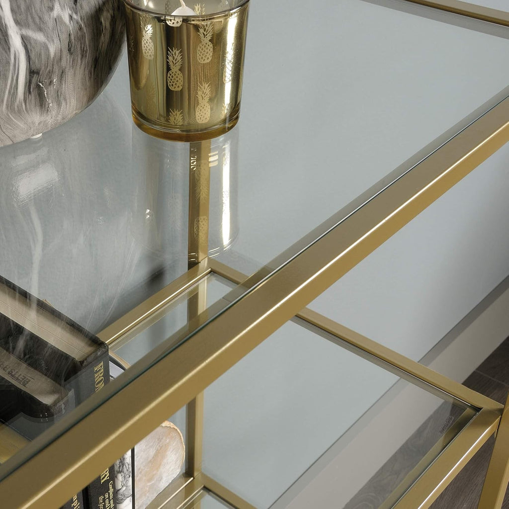 Satin Gold Bookcase O33244