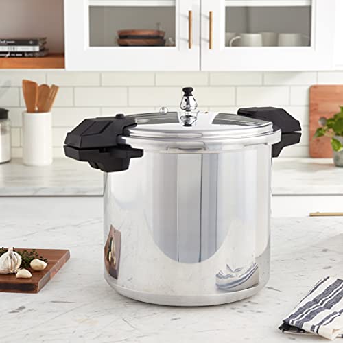 Polished Aluminum 22-Quart Pressure Cooker G4127