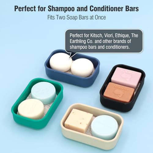 Off-White Silicone Travel Soap Case with Draining Layer X7169