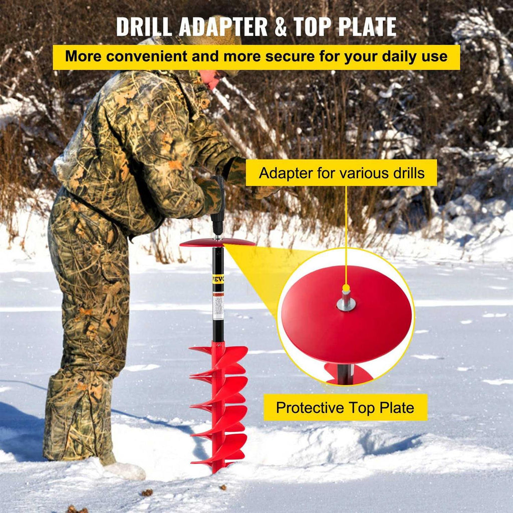Red Nylon Ice Auger Bit 8”x39” Z3095