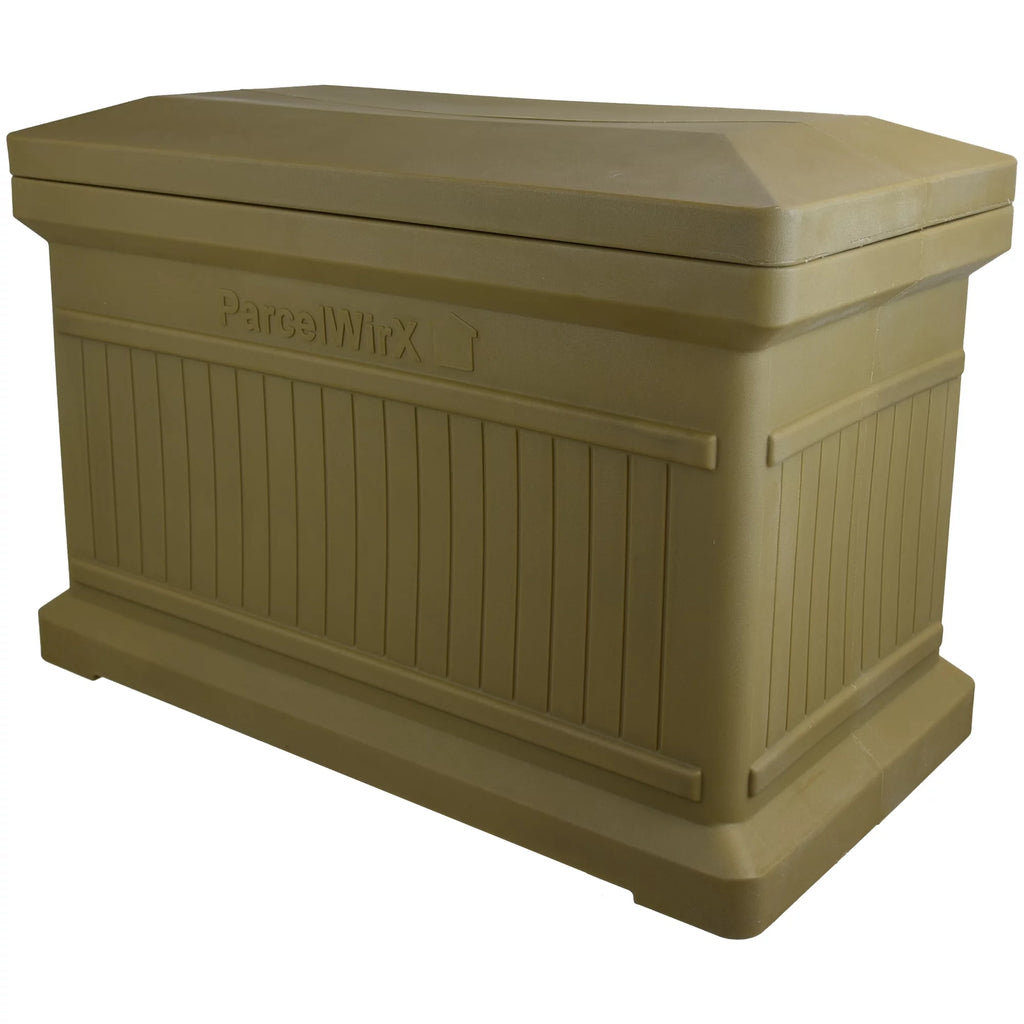 Oak Color Horizontal Large Package Delivery Box with Lift Off Lid A218039